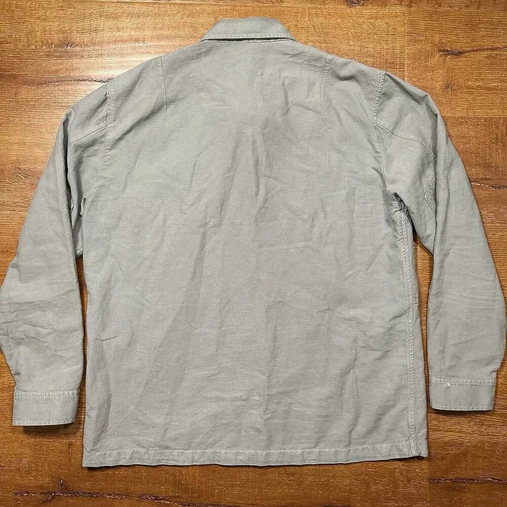 Norse Projects Kyle Overshirt Jacket Mens XL Gray Linen Cotton Layer Utility Alt